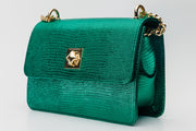 MAPLE GREEN  LEATHER  HANDBAG