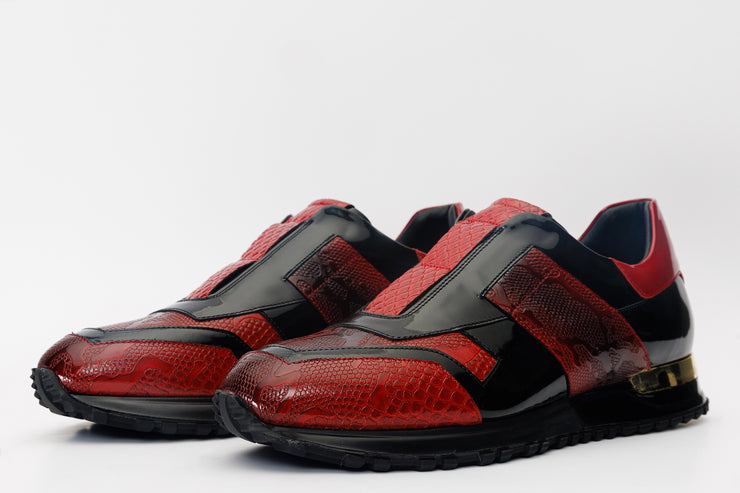 The Milano Snk Red Leather Sneaker