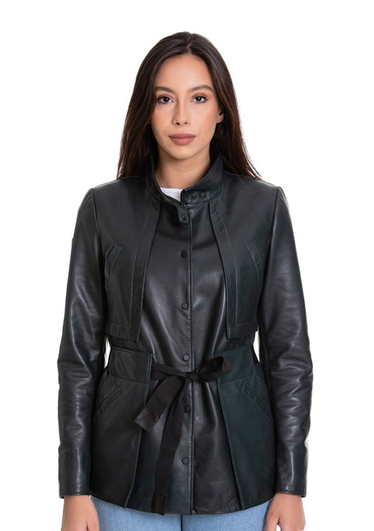 The Luque Women Leather Jacket