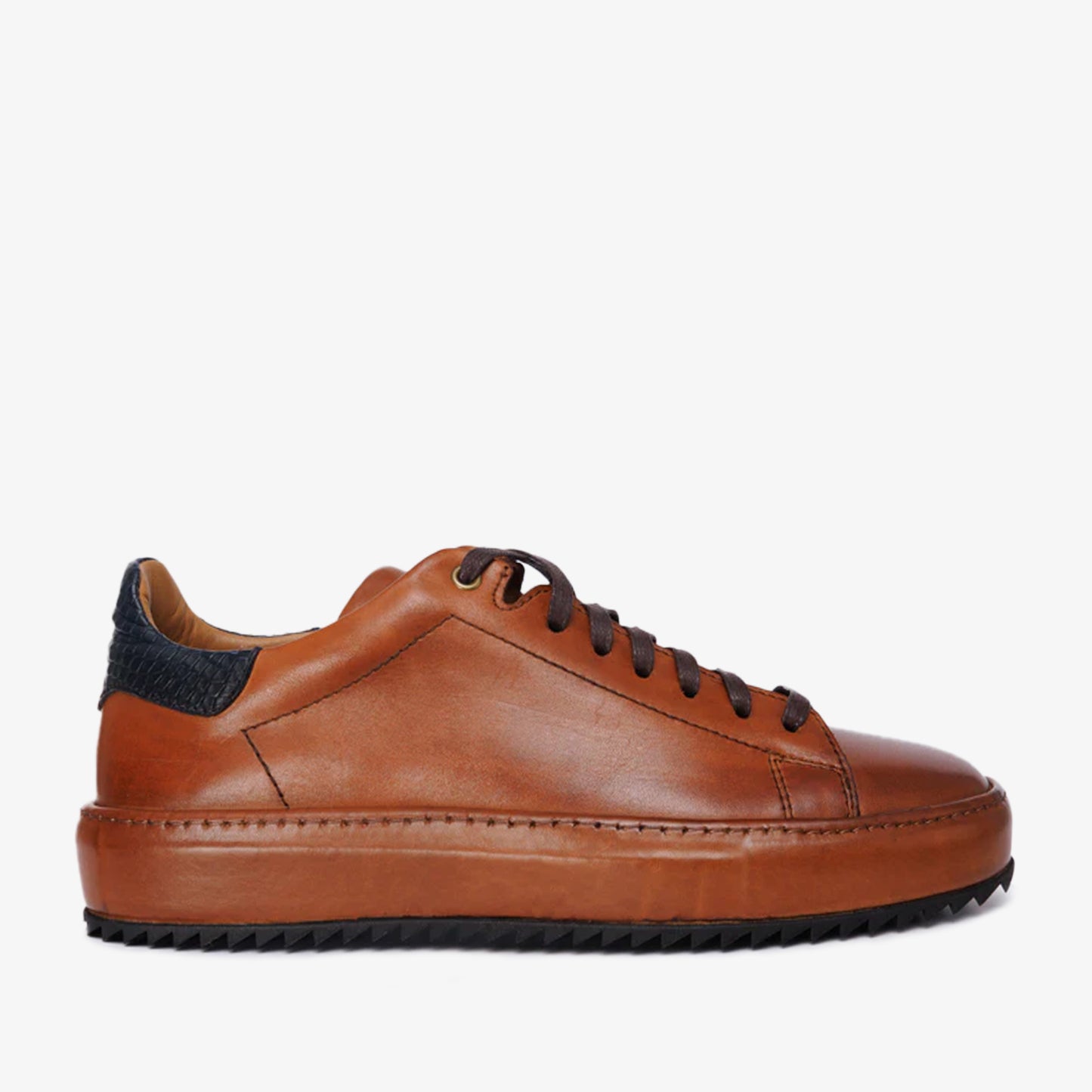 The Noble Tan Leather Men Sneaker – Vinci Leather Shoes