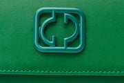 MANEADERO GREEN  LEATHER HANDBAG