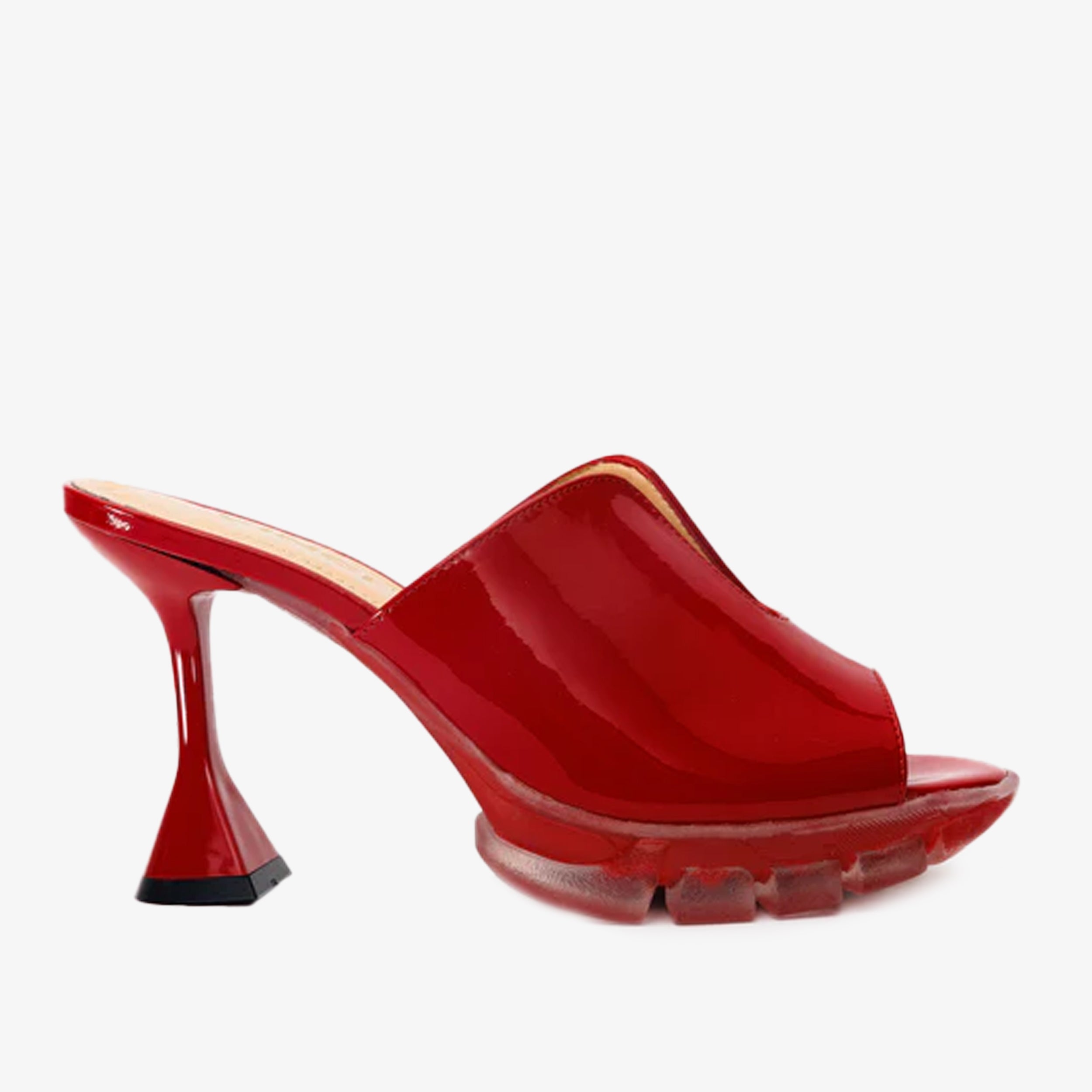 The Caratal Red Patent Leather Women Sandal
