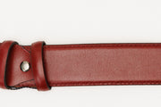 The Royal Hand Craft Burgundy Leather Belt