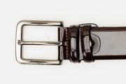 The Dodoma Burgundy Patent Leather Belt
