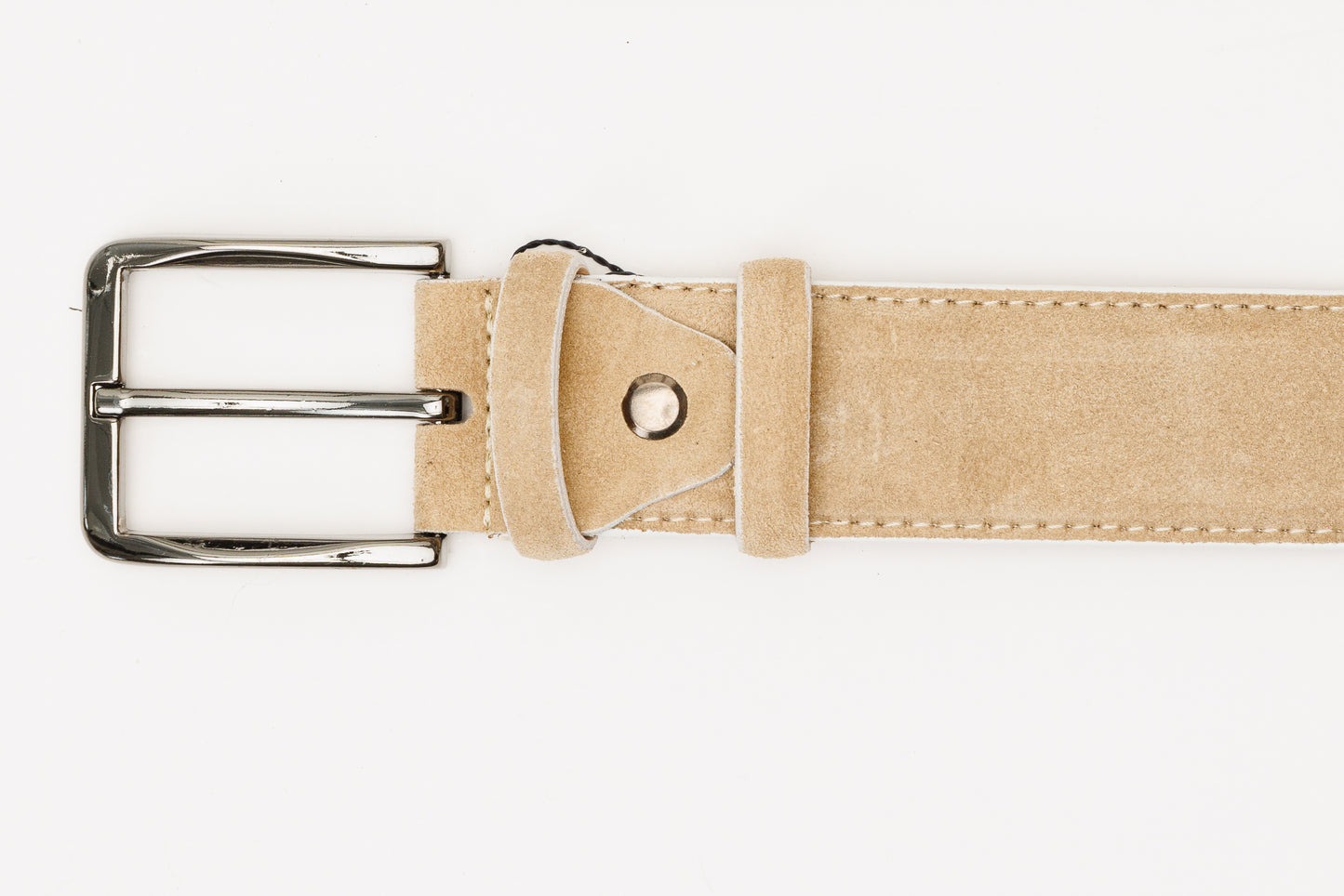 The Bari Beige Leather Belt