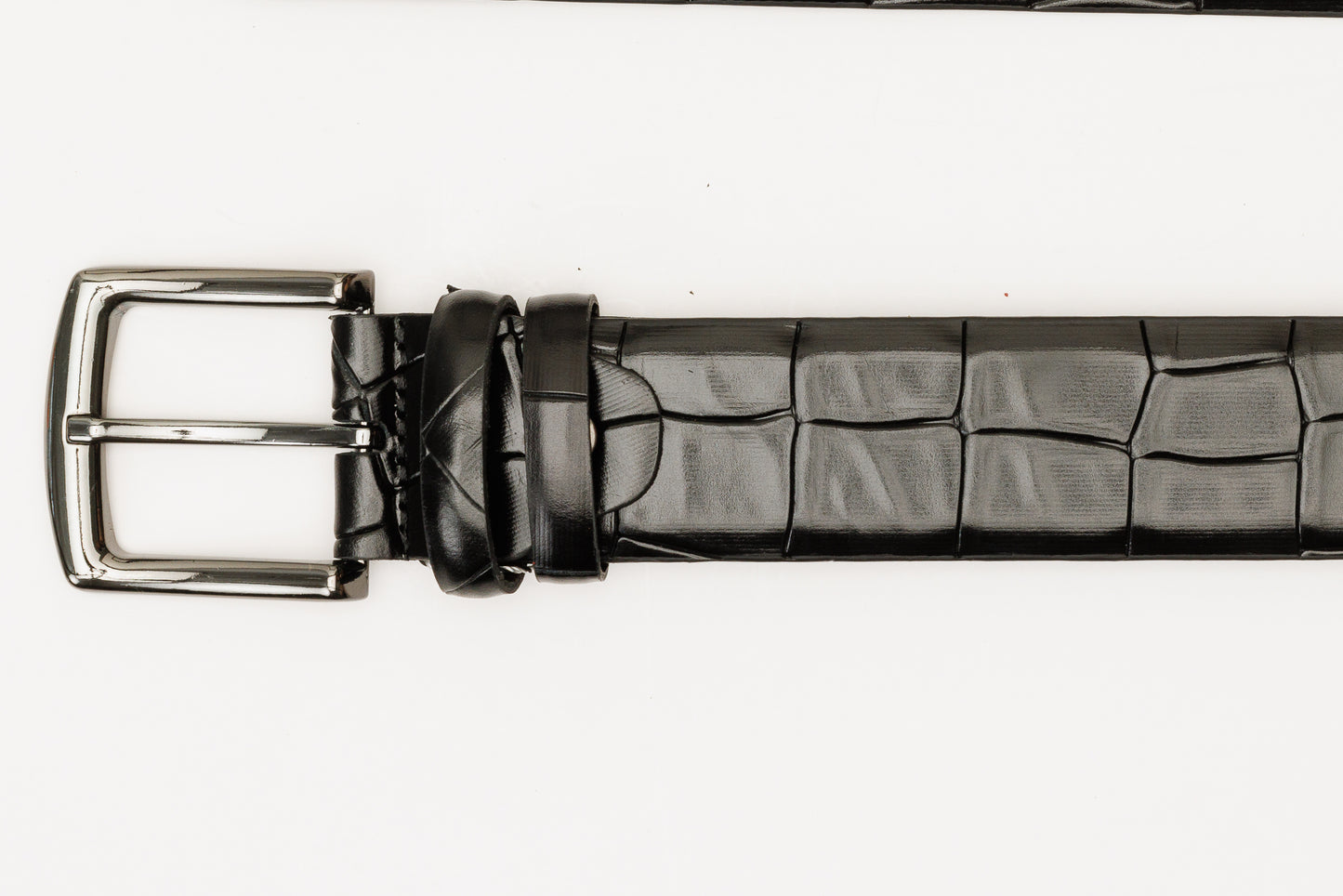 The Patton Black Color Calfskin Belt