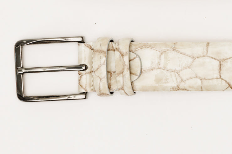 The Rico Beige Color Calfskin Belt