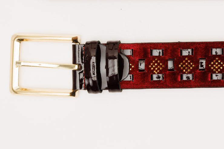 The Vicino Burgundy Leather Belt