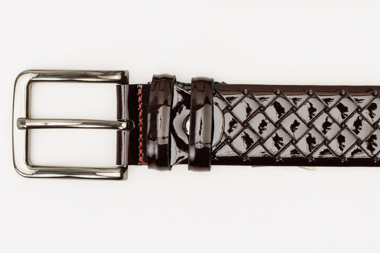 The Rico Burgundy Color Calfskin Belt