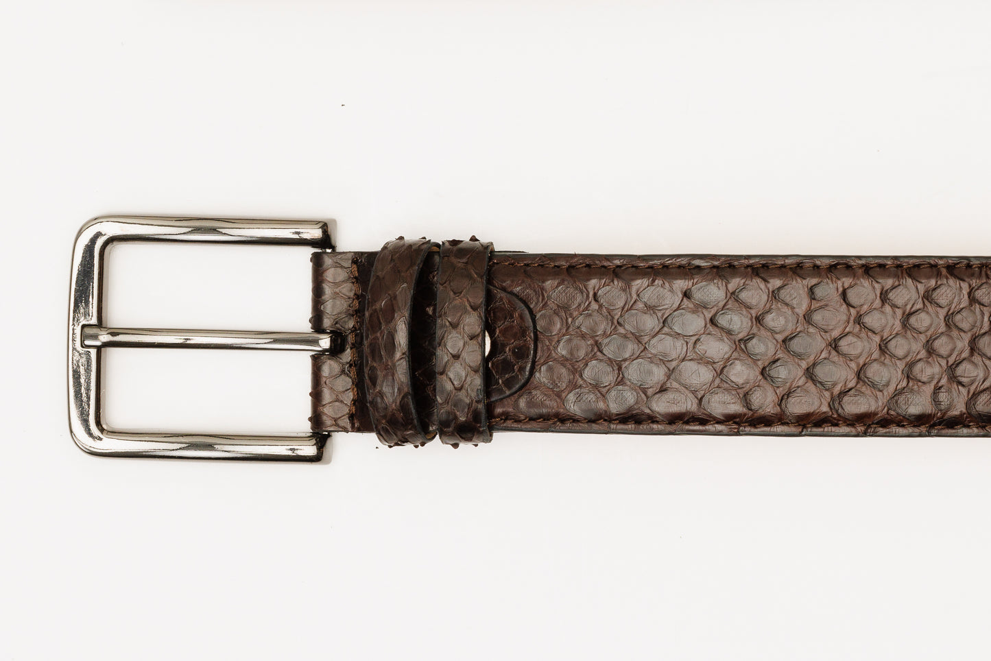 The Boss Brown python Sneak  Leather Leather Belt