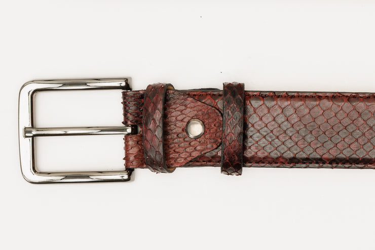 The Boss Burgundy python Sneak  Leather Leather Belt