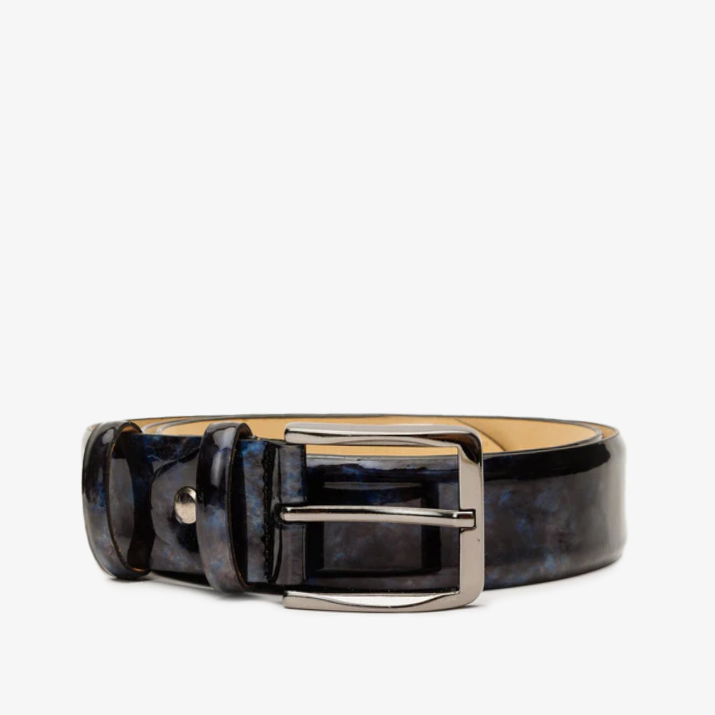 The Meoli Navy Color Calfskin  Belt