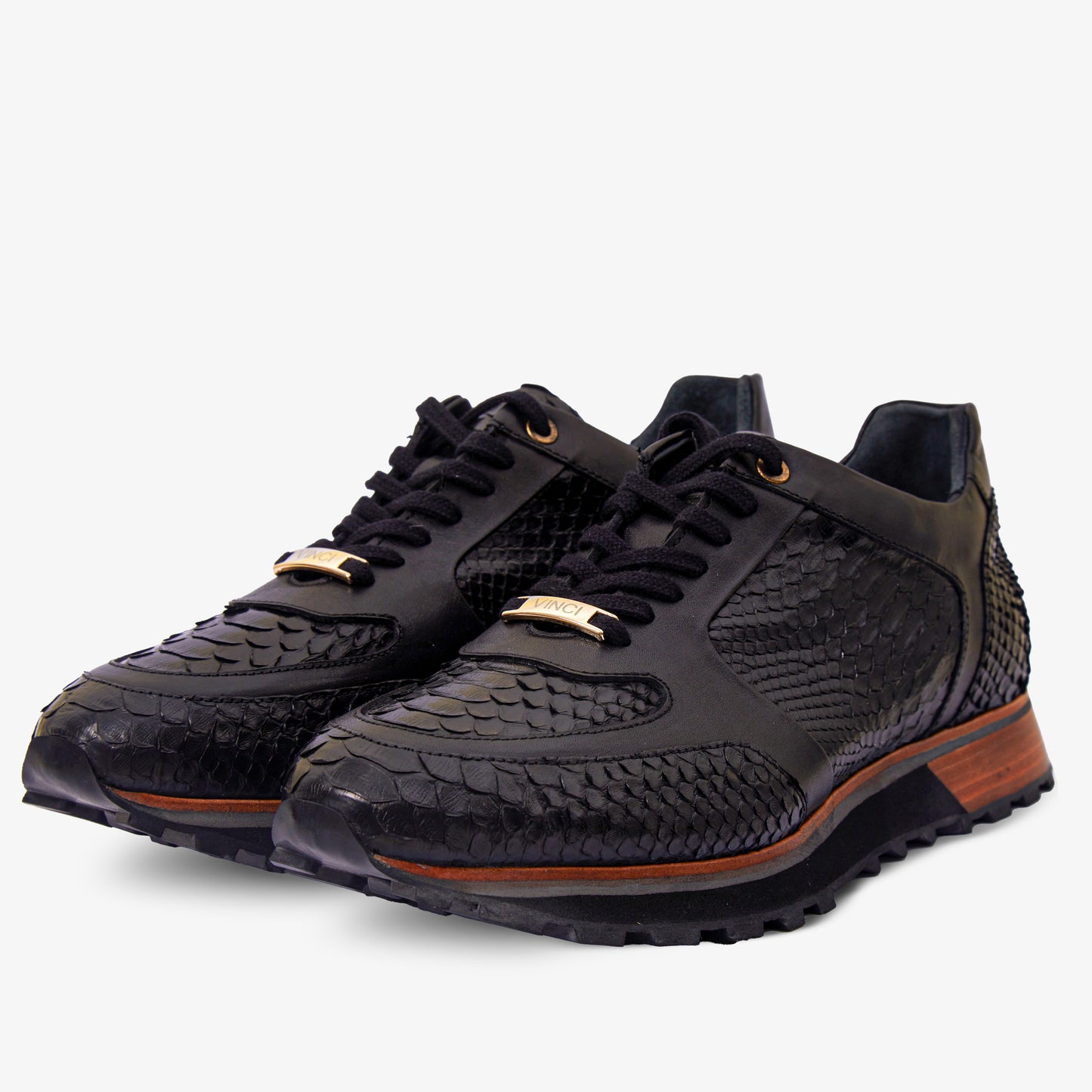 The Boss Pyth Snk Skin Black Men Sneaker