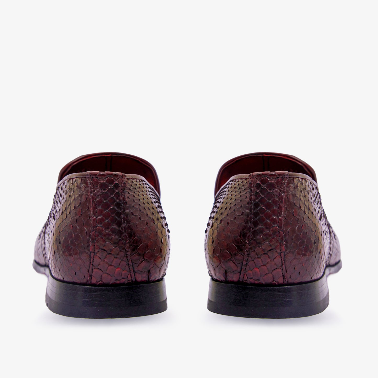 The Bethesda Burgundy Pyhtn Skin Leather Tassel Loafer Men Shoe