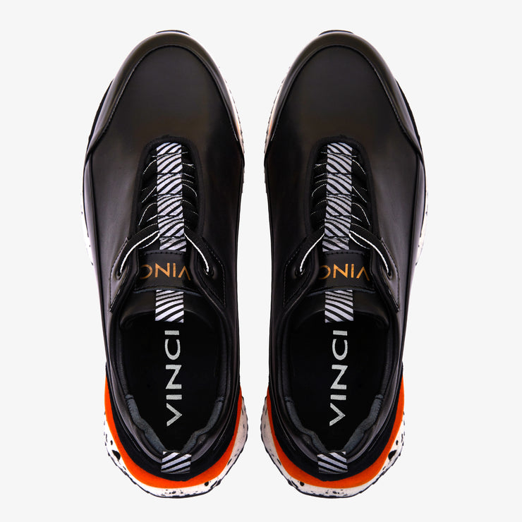 The Milford  Black  Leather Sneaker