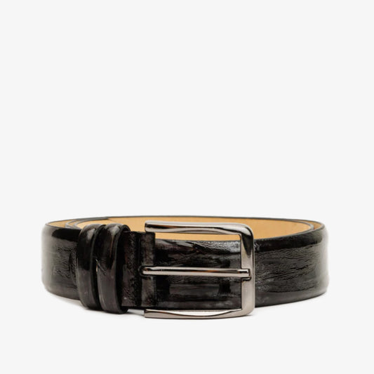 The Pacilli Black Color Calfskin  Belt