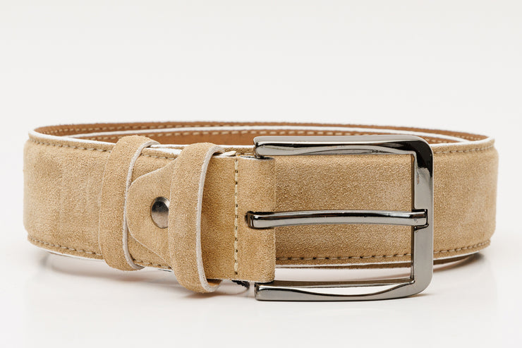 The Lazio Beige Leather Belt