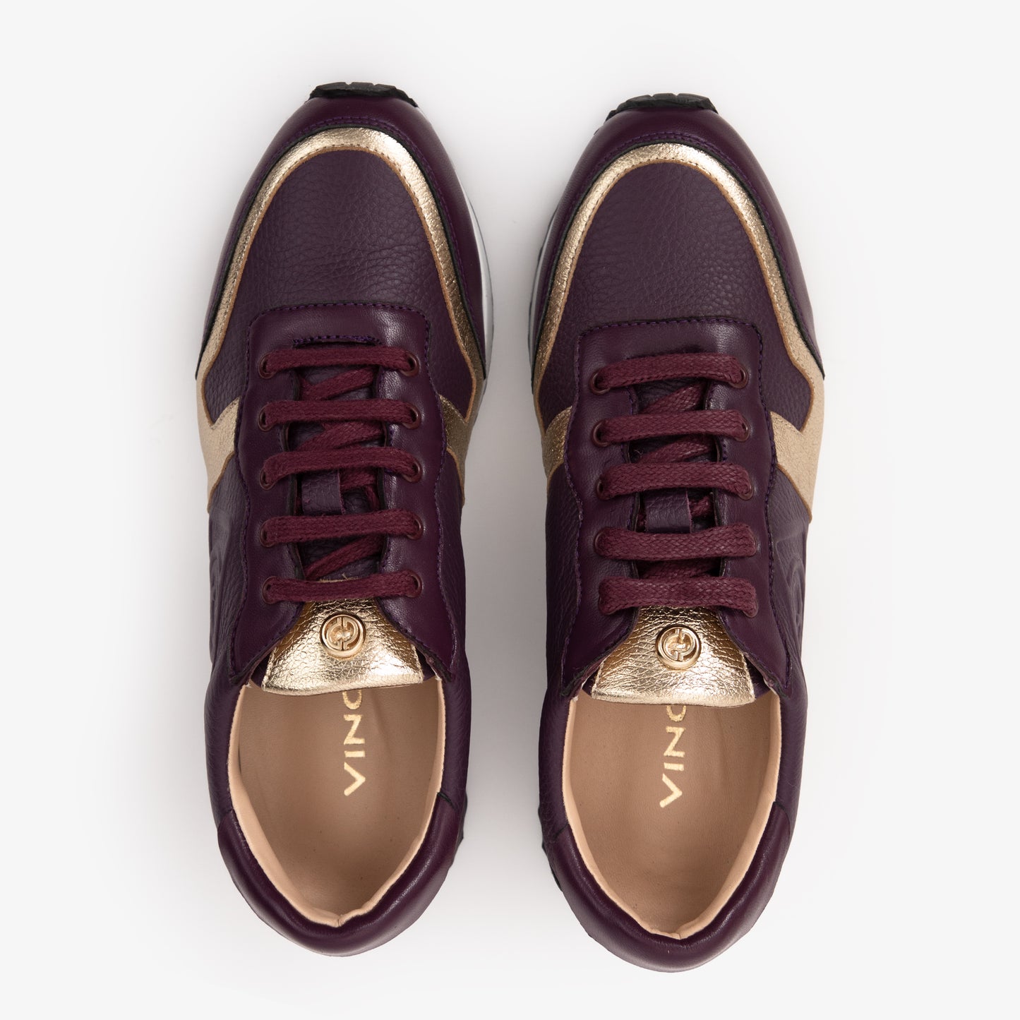 Zapatillas de piel moradas para mujer Masal