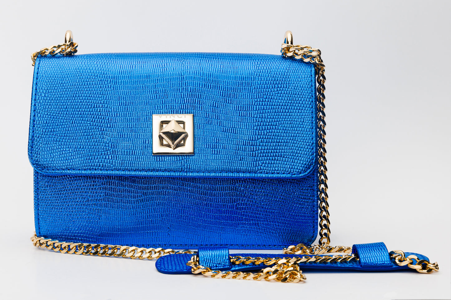 The Maple Sax Blue Leather Handbag