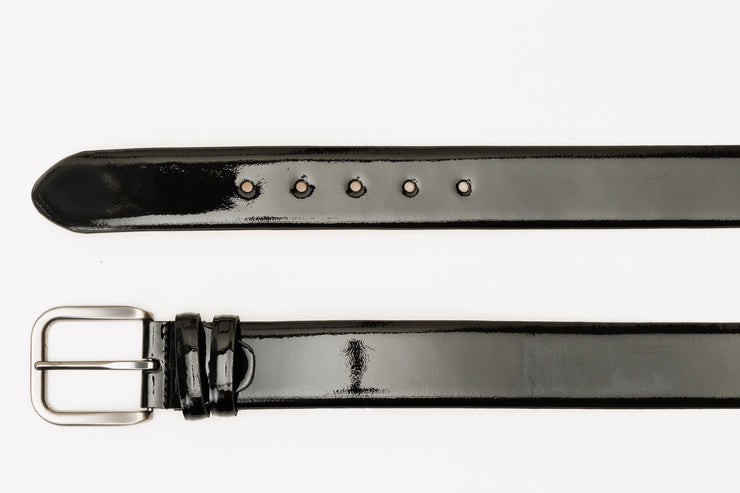 The Dodoma Black Patent Leather Belt