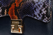 VENEZIA DARK BLUE  LEATHER  HANDBAG