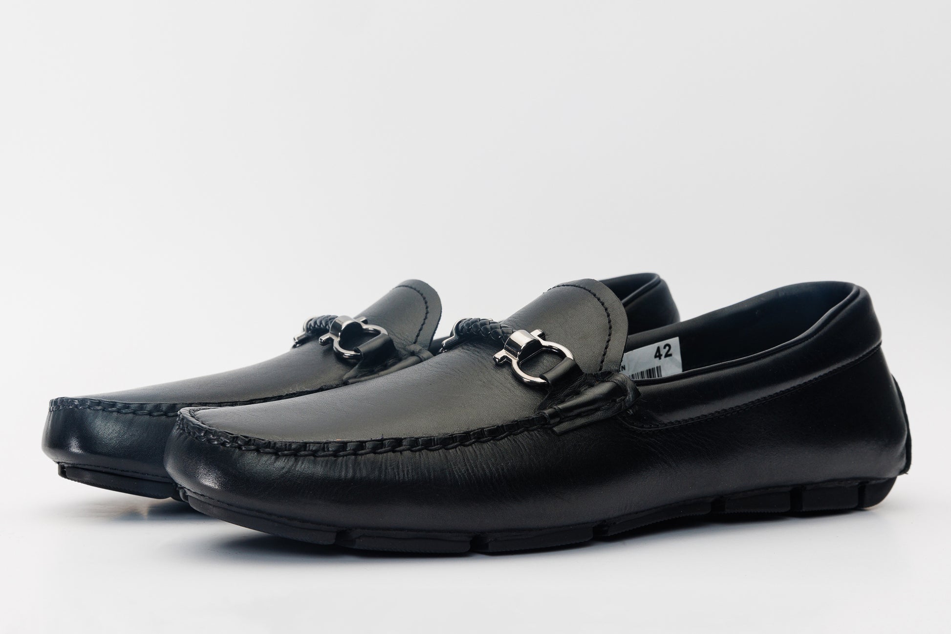 Pavia Black Leather Bit Drive Loafer Men Shoe – Vinci Leather Shoes