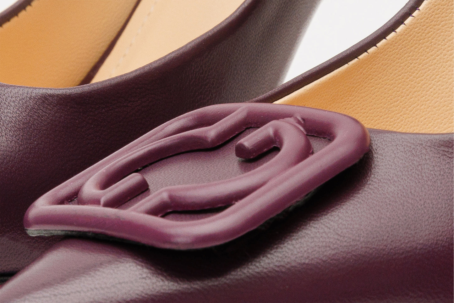 The Maneadero Dark Purple Leather Pump Fuchsia Sole Women Shoe