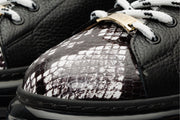 The Venezia Black Leather Sneaker