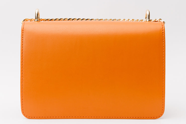 MANEADERO ORANGE  LEATHER  HANDBAG