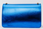 CARIS SAX BLUE  LEATHER  HANDBAG