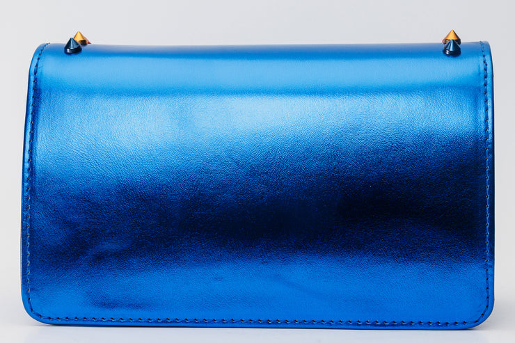 CARIS SAX BLUE  LEATHER  HANDBAG