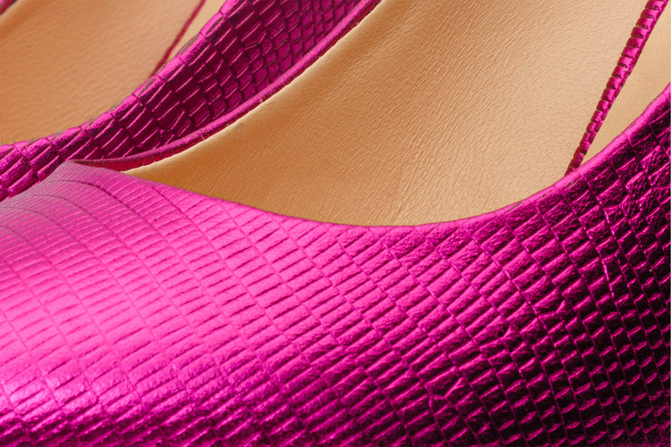 The Maple Fuchsia Leather Pump Fuchsia Sole