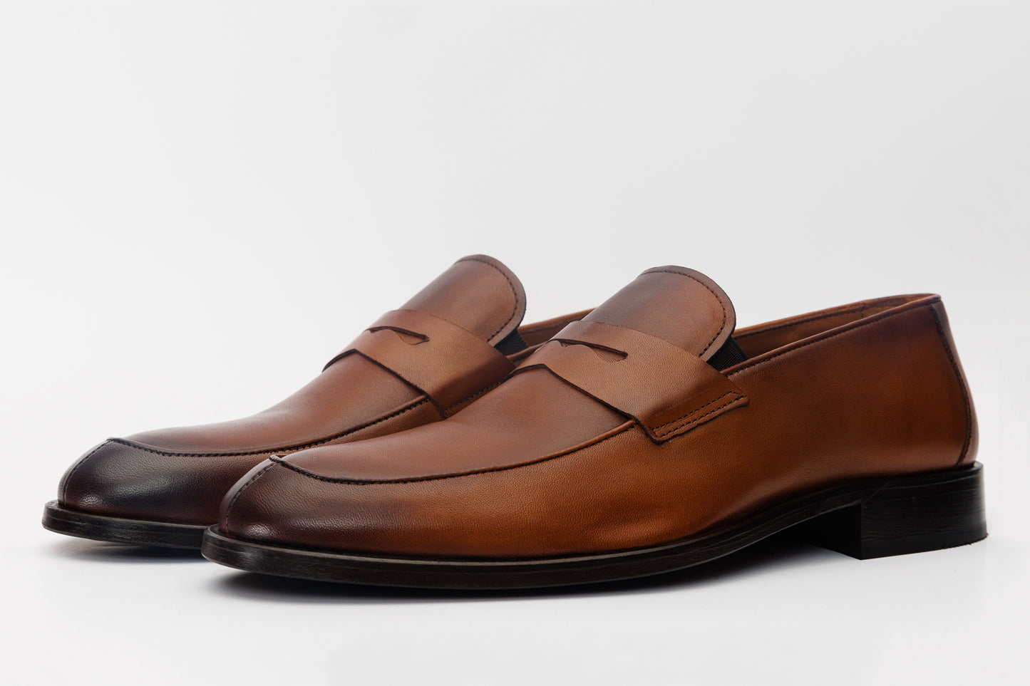 The Marinka Tan Leather Shoe Penny Loafer Men Shoe