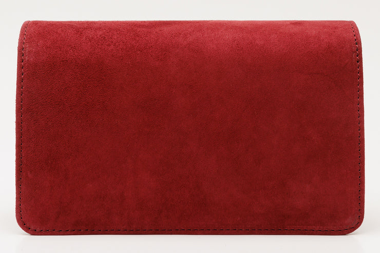 CALIFORNIA SUEDE BURGUNDY  LEATHER  HANDBAG
