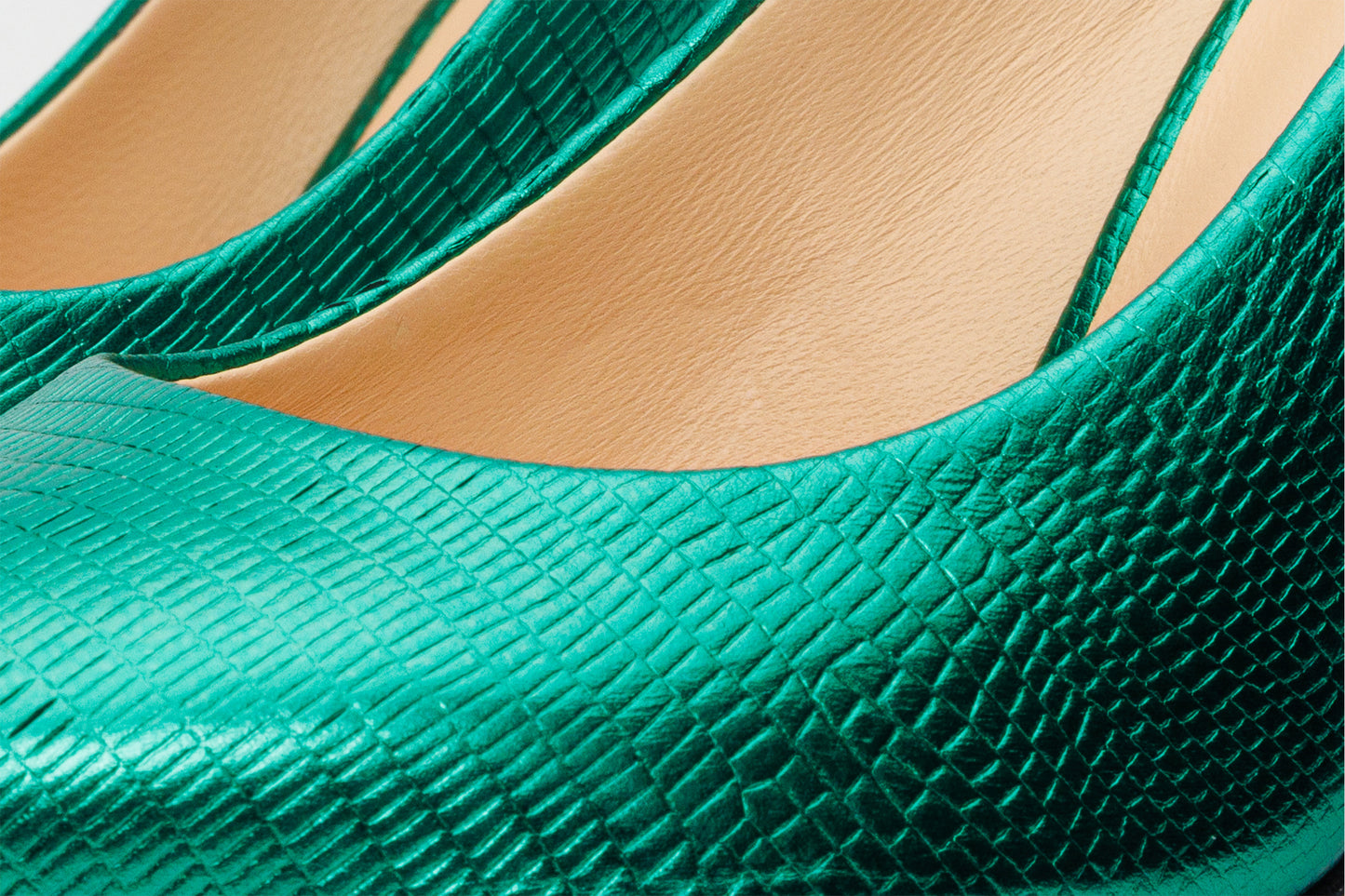 The Maple Green Leather Pump Fuchsia Sole Women Shoe