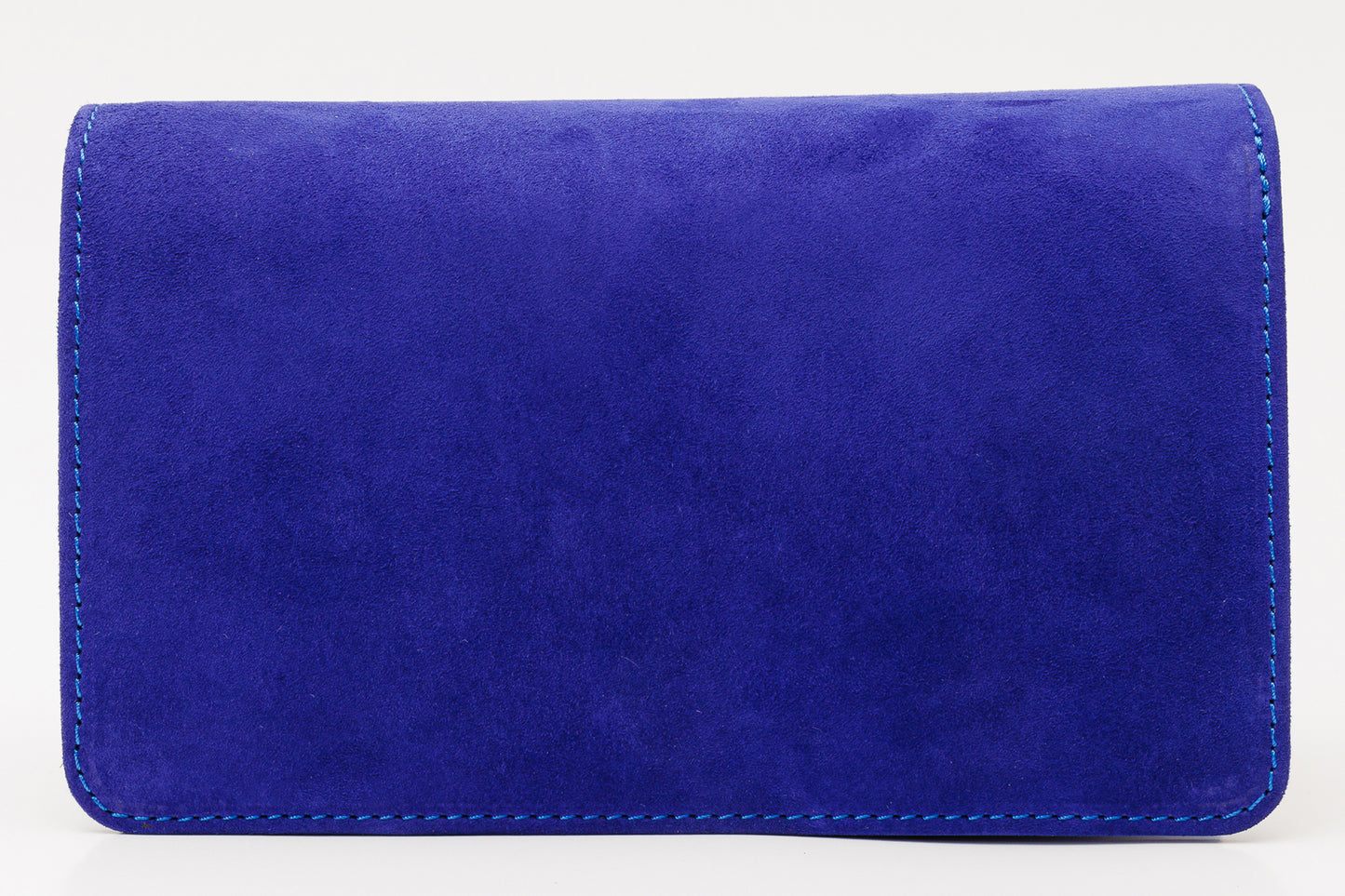 Bolso de mano de piel de ante azul California Sax