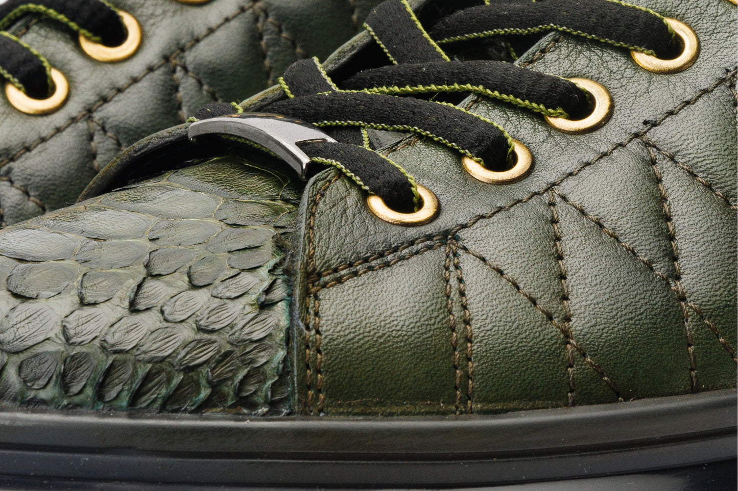 The Adler Green Snk Leather Men Sneaker Limited Edition