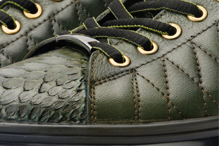 The Bald Green Snk Leather Sneaker Limited Edition