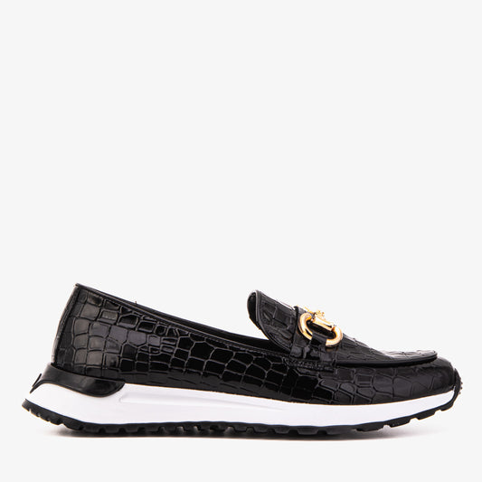 The Milan Black Patent Leather Women Sneaker