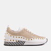 The Aurelia Gold Woven Leather Women Sneaker