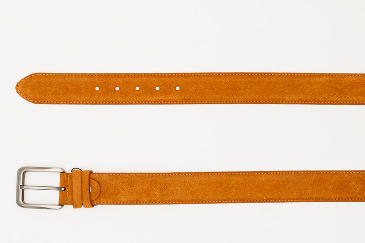 The Lazio Tan Sued Leather Belt