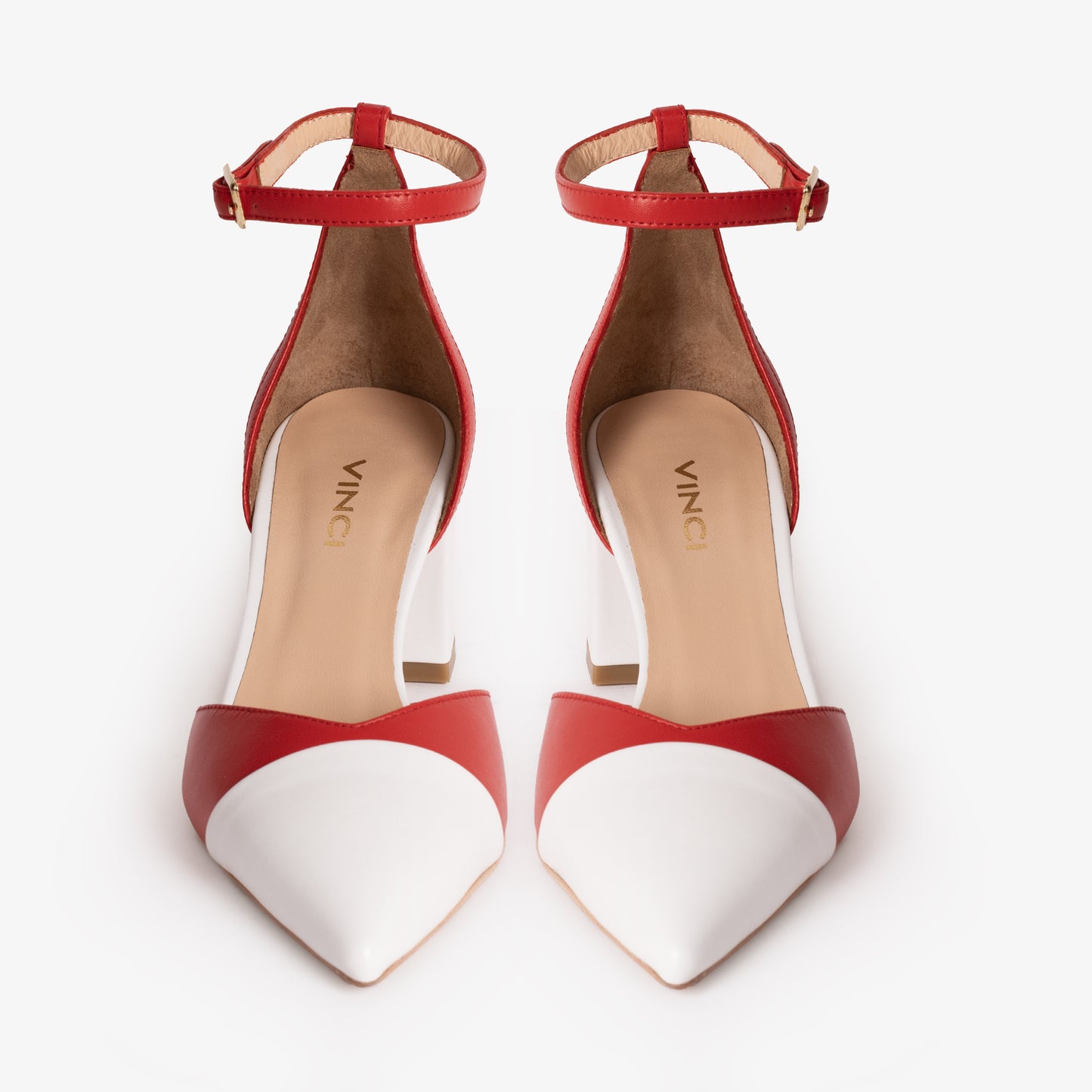 Sandalia de piel roja Noella para mujer
