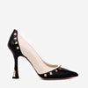 The Bella Vita Studded Beige & Black Leather Pump Women Shoe