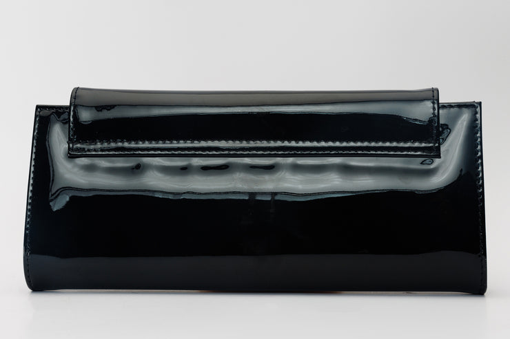 EGE BLACK PATENT  LEATHER  CLUTCH