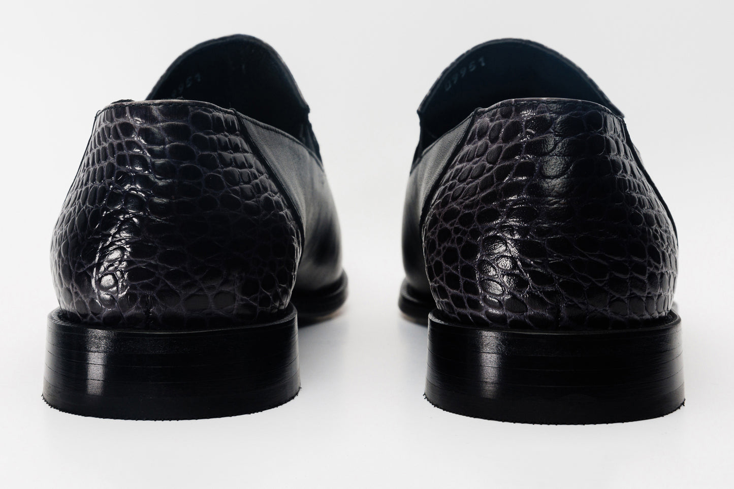 Mocasín de cuero negro Mississippi para hombre