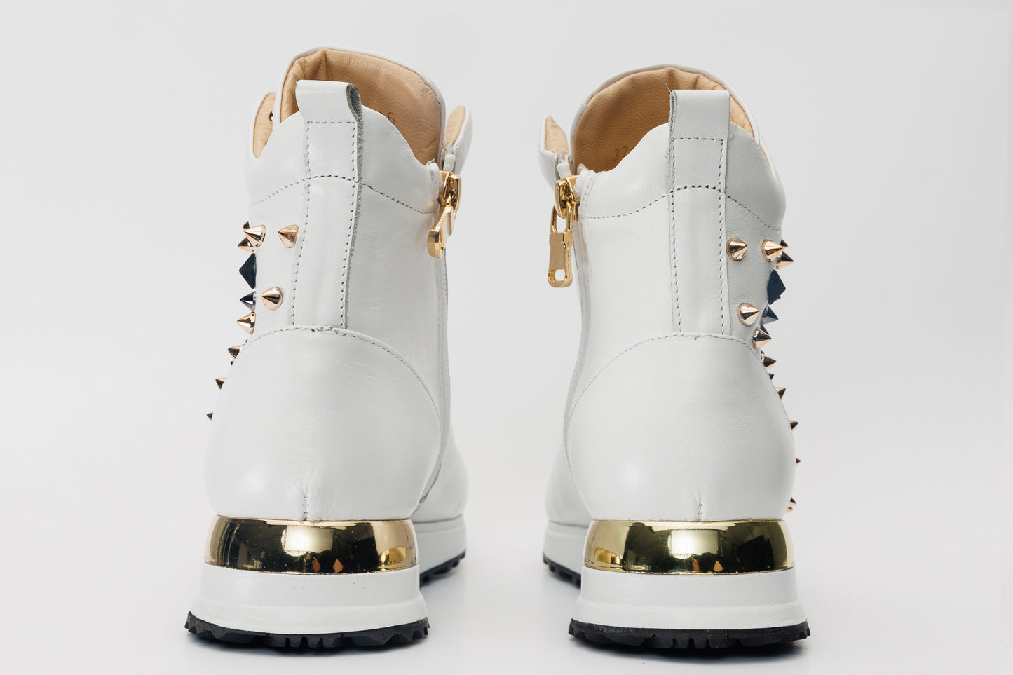 The Infanta High-Top White Spike Leather Men Sneaker Limited Edition