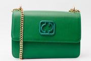 MANEADERO GREEN  LEATHER HANDBAG