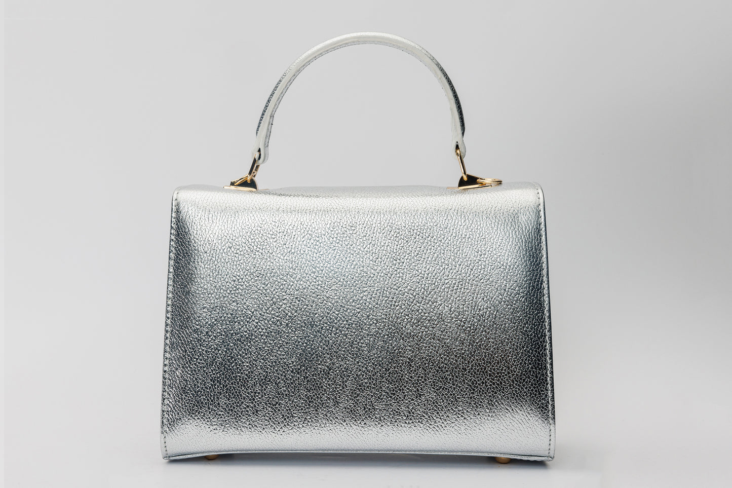 The Ege Silver Leather Handbag