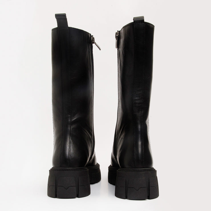 The Mardin Black Leather Boot