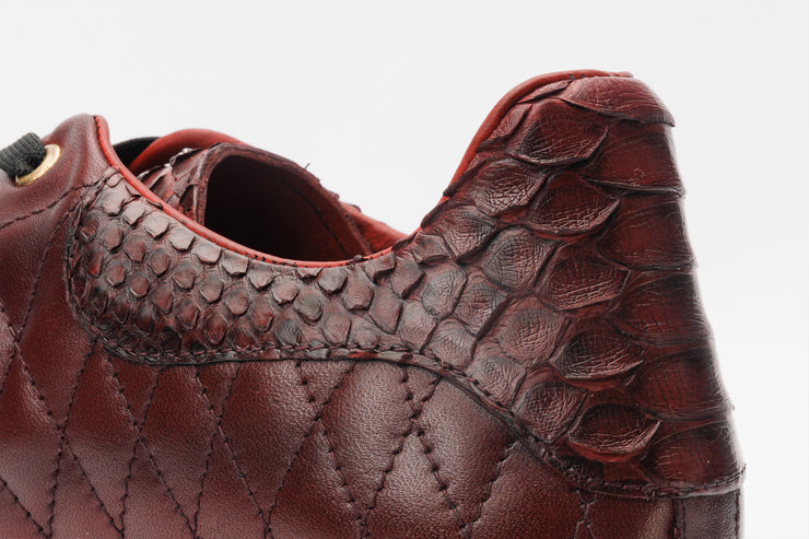 The Bald Burgundy Snk Leather Sneaker Limited Edition